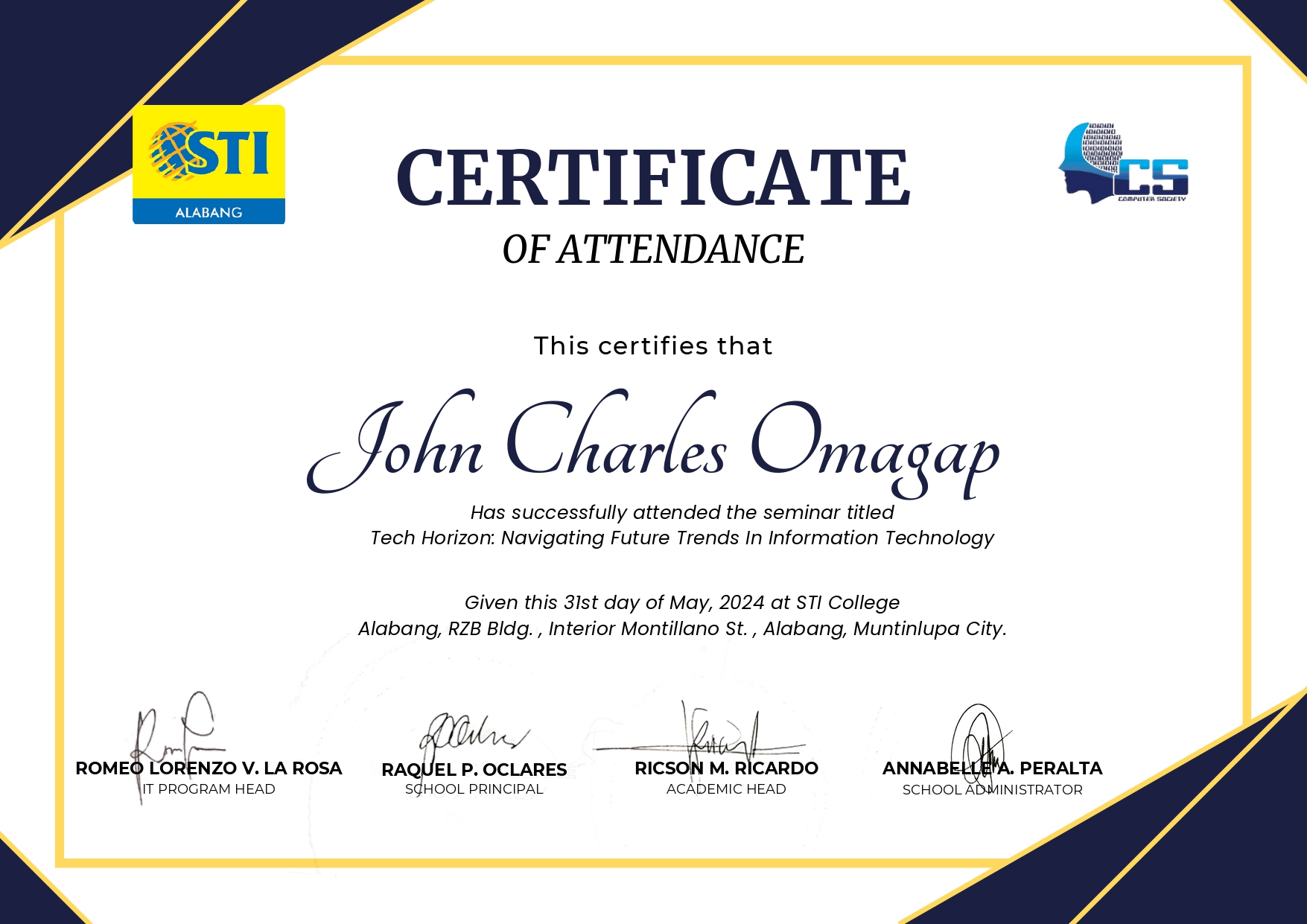 Tech Horizon Certificate